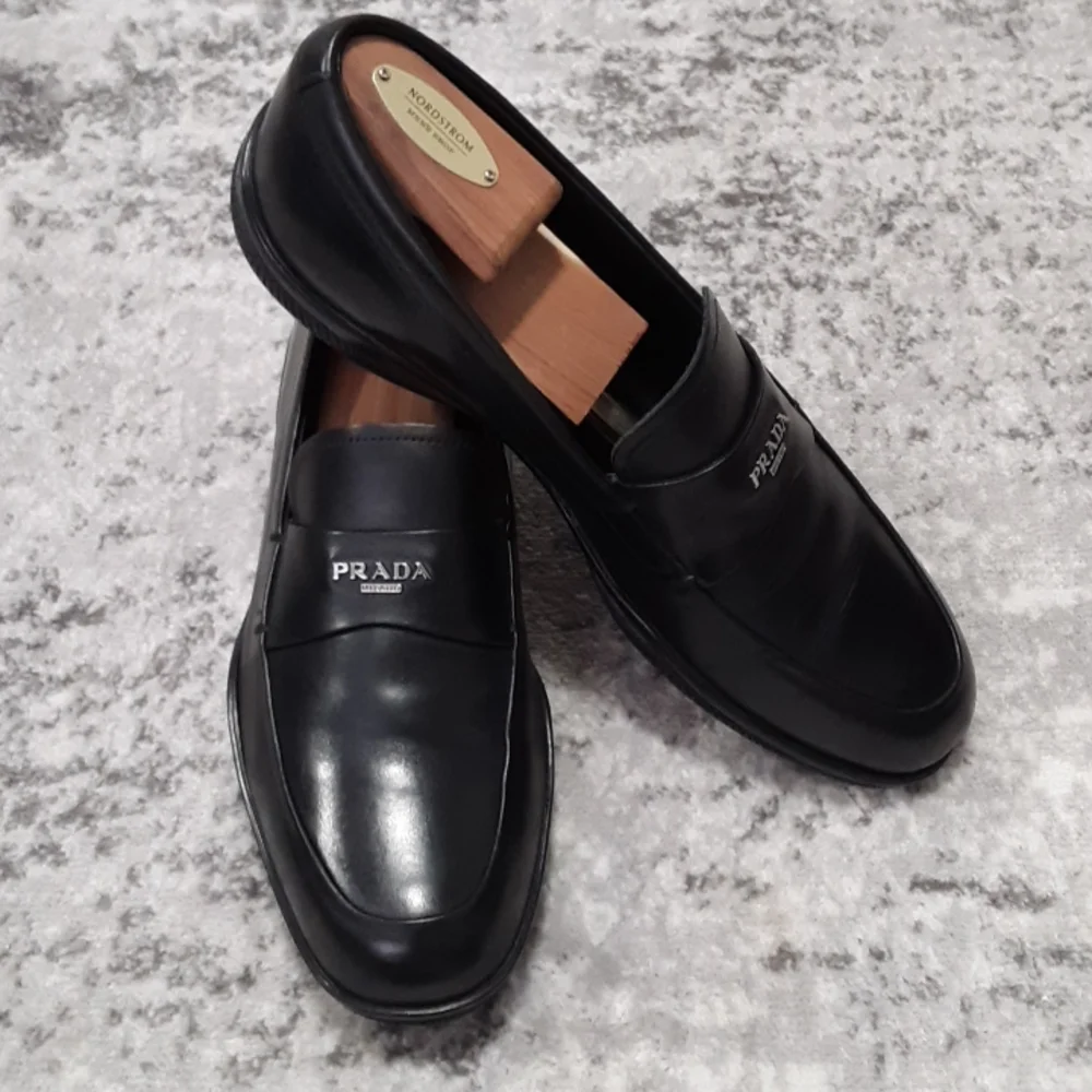 🔥🔥PRADA Men's logo loafers black size 8 US MSRP $695🔥🔥 - Picture 3 of 11